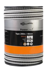 Gallagher Powerline lint 40mm wit 200m l 006246